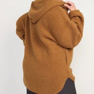 Sherpa teddy tunic pullover